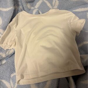 White cropped tee